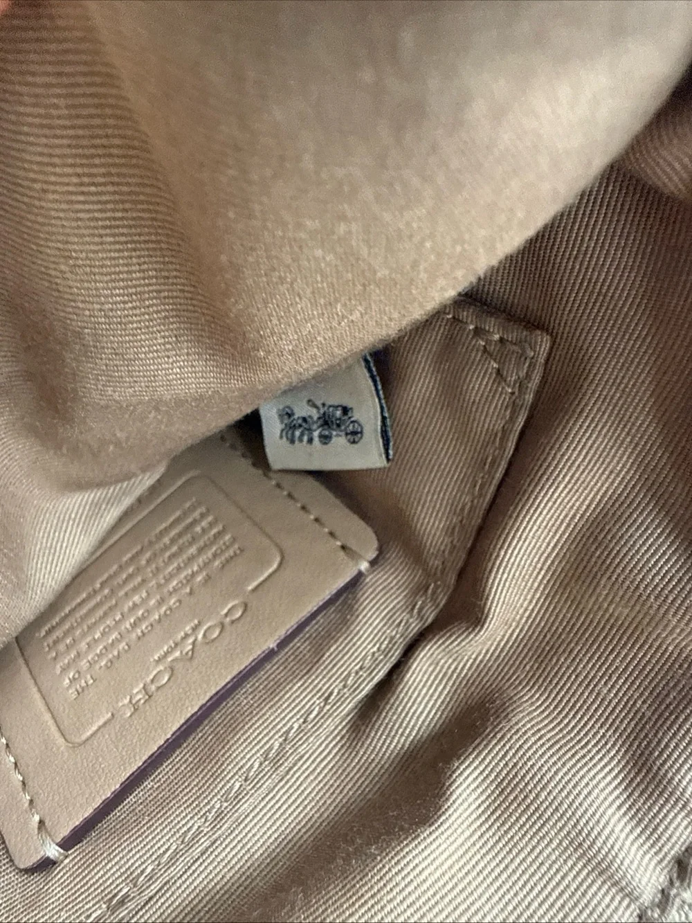 Coach Beige Signature Crossbody Bag
